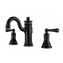 YL-03913Q Doppelhebel 3 Löcher Dual Griff Mixer Tap Black Messing Basin Waschbecken Wasserhahn